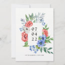 Search for red white blue save the dates Floral