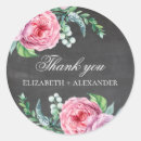Search for floral chalkboard wedding stickers Pink