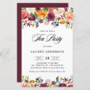 Search for autumn tea invitations Floral