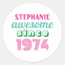 Search for funny birthday stickers 50th