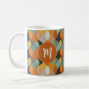 Search for teal and orange mugs Vintage