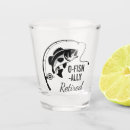 Search for retirement shot glasses Fishing