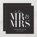 Search for mr and mrs wedding announcement cards Typography
