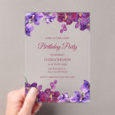 Search for orchid birthday invitations Modern