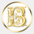 Search for gold b stickers Monogrammed