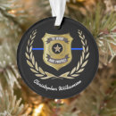 Search for police badge christmas tree decorations Retirement