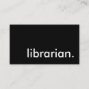 Search for librarian business cards School