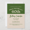 Search for green 60th birthday invitations Simple