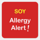 Search for soy allergy stickers Allergic