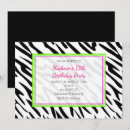 Search for lime green zebra invitations Girls
