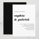 Search for mid century wedding invitations Black and white