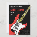 Search for guitar baby shower invitations Black