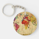 Search for vintage world maps key rings Antique