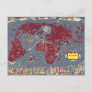 Search for historical world map postcards Air france map