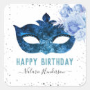 Search for blue masquerade party stickers For her