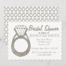 Search for diamond ring bridal shower invitations Bride