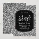 Search for silver sweet 16 invitations Sparkle