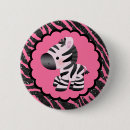 Search for zebra birthday badges Black