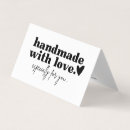 Search for handmade with love business cards Your logo here
