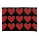 Search for red hearts pillowcases Black