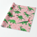 Search for pink dinosaur wrapping paper Triceratops