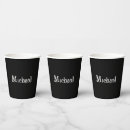 Search for modern typography paper cups Black
