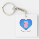 Search for pigs key rings Pink pig