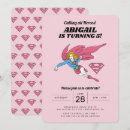 Search for supergirl birthday invitations Girls super hero