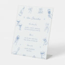 Search for something blue bridal shower signs Hand drawn