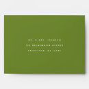 Search for olive green wedding envelopes Modern