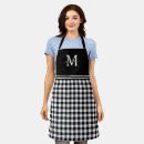 Search for black and white gingham aprons Plaid