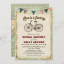 Search for bicycle bridal shower invitations Vintage
