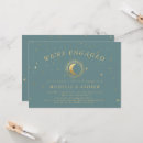 Search for stars engagement party invitations Crescent moon