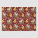 Search for gingerbread men gift wrap Red