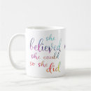 Search for she believed she could mugs Watercolor