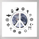 Search for world peace on earth posters Symbol
