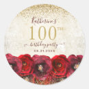 Search for one hundredth birthday stickers Elegant