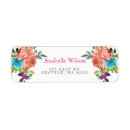 Search for pink orange floral return address labels Elegant