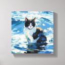 Search for tuxedo canvas prints Kitty