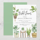 Search for plant bridal shower invitations Watercolor