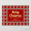 Search for plaid pattern postcards Festive