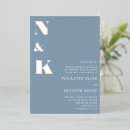 Search for dusty blue and silver wedding invitations Minimalist