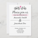 Search for bicycle wedding invitations White