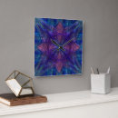 Search for blue glass clocks Elegant