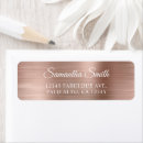 Search for rose gold wedding return address labels Stylish