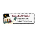 Search for happy snowman return address labels Merry christmas