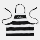 Search for black and white stripes aprons Cute