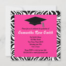 Search for zebra graduation invitations Black