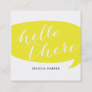 Search for speech bubble business cards Yellow