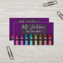 Search for crayon business cards Rainbow